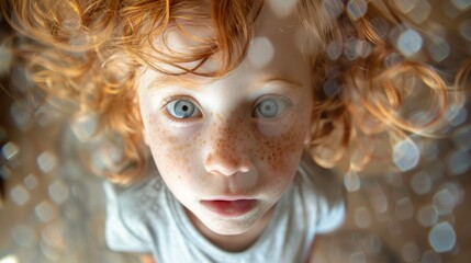 A partial view of a person's curly hair with the focus on style as the face is blurred out