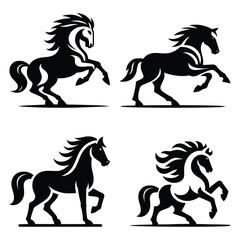 Elegant Horse Icon Vector Illustration