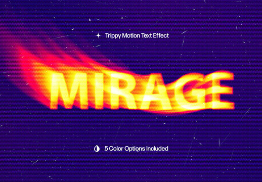 Trippy Motion Text Effect Mockup