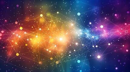 Fototapeta premium High-tech Design with Interconnected Dots and Lines