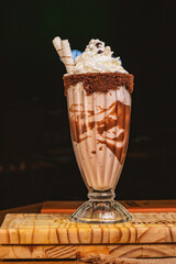ice cream with chocolate