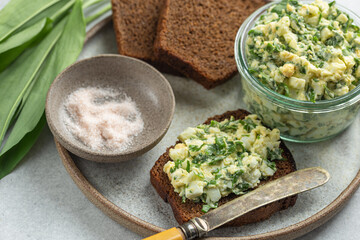 wild garlic (ramson)   egg salad