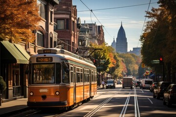 Naklejka premium Midtown, Atlanta The Perfect Meeting of History and Modernity., generative IA