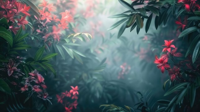 A beautiful nature-themed backdrop ideal for Zoom meetings or video calls, showcasing abundant greenery and peaceful landscapes, with plenty of space for text or logos