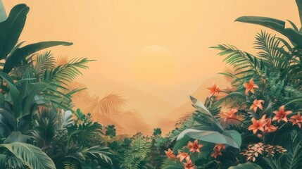 A stunning nature-inspired background perfect for Zoom meetings or video calls, featuring lush greenery and serene landscapes, with ample room for text or logos
