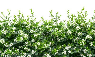 Vibrant Green Foliage, Evergreen bush Ideal for Garden Landscaping on transparent background
