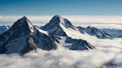 Obraz premium landscape-of-mountain-peaks