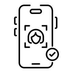 Check this line icon of face unlock 