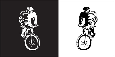 Fototapeta premium IIlustration Vector graphics of Cycling icon