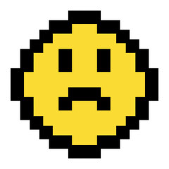 pixel art emoticon icon,  8bit style emoticon