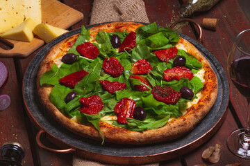 pizza with tomatoes