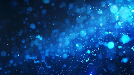 Three-dimensional rendering of a bright glitter blue background out of focus.