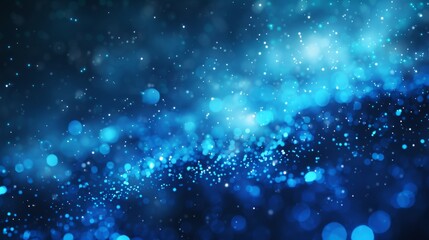 Obraz premium 3D rendering of an abstract bright glitter blue background out of focus.