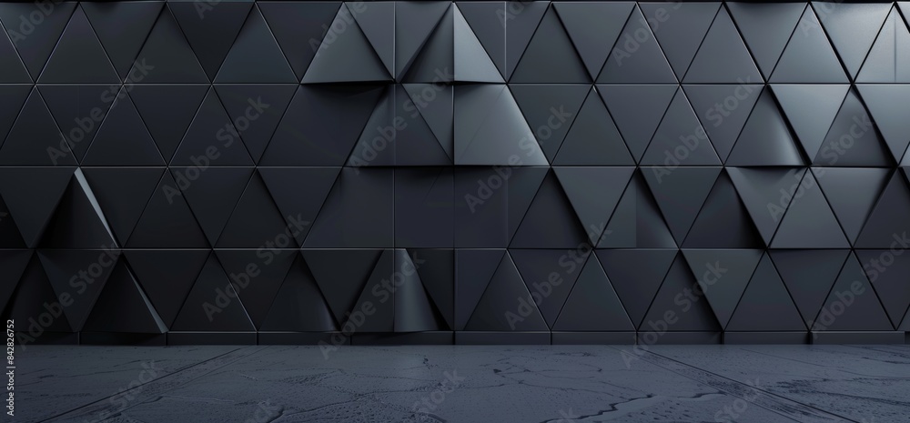 Poster background with abstract geometric shapes. rendering in three dimensions.