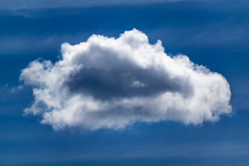 Cloud alone in the sky, loneliness, aerial, unique, majestic