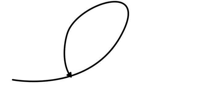 Abstract directional arrow icon on whit background