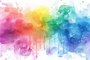 A hand drawn abstract watercolor with colorful bright stains for use on wallpaper, party cards, background images