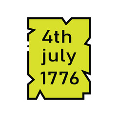 4th of July icon.Art & Illustration