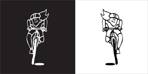 IIlustration Vector graphics of Cycling icon