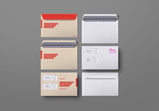 Windowed Envelope Mockup Double Window