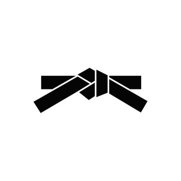 Karate black belt icon. Isolated on white background. 