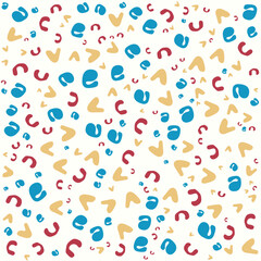 SEAMLESS HAND DRAWN DOODLE BLOB SHAPES PATTERN TEXTURE COLORFUL TEMPLATE ABSTRACT BACKGROUND TRENDY DESIGN VECTOR