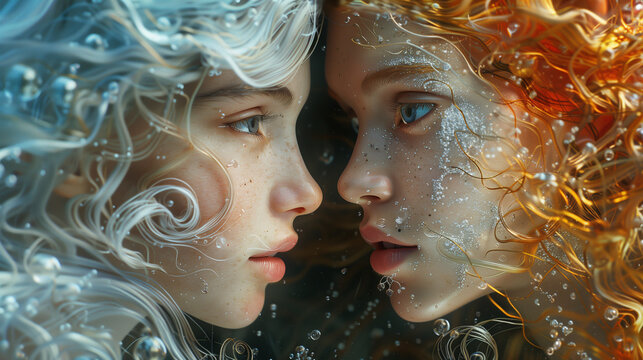 gemini personification women 2, AI-generated