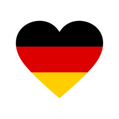 Germany flag in heart shape