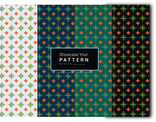  Geometric floral set of seamless patterns,collection Set of bright colorful backgrounds with modern minimal labels.