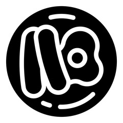 Breakfast Sausage Icon For Design Element