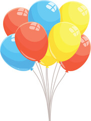 Obraz premium Bunch of colorful balloons is floating in the air, bringing joy and festivity to a celebration