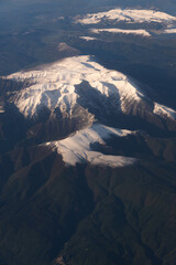 Mountain view from an airplane