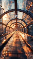 Obraz premium Exploring the Cityscape: A Captivating Transportation Hub Bridge Landscape