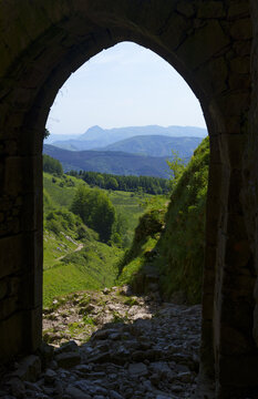 San Adrian tunnel. Cave of San Adrian or Lizarrate pass, Aizkorri Natural Park, Euskadi