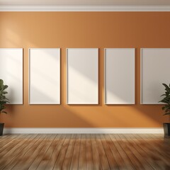 interior room with blank frames 