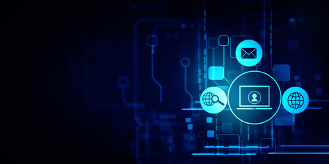 
2d illustration abstract technology background
