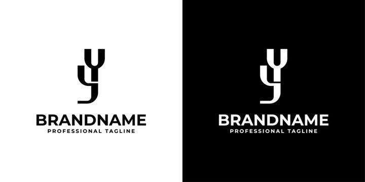 Letters YY Monogram Logo, suitable for any business with YY initials