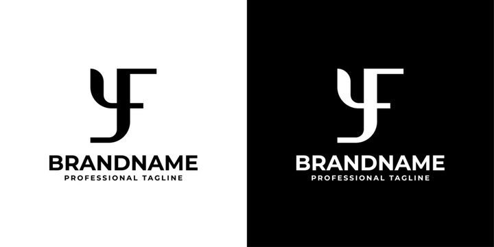 Letters YF Monogram Logo, suitable for any business with FY or YF initials