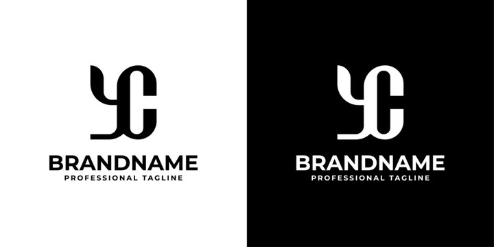 Letters YC Monogram Logo, suitable for any business with CY or YC initials