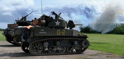 The M3 Stuart/light tank M3, was an American light tank of World War II. An improved version of the tank entered service as the M5 in 1942