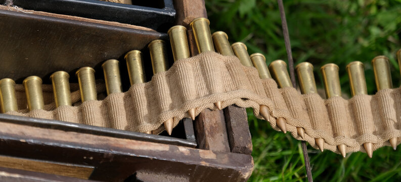 The Vickers machine gun or Vickers gun is a water-cooled .303 British (7.7 mm) machine gun produced by Vickers Limited, originally for the British Army.