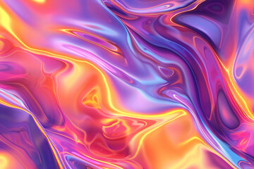 Obraz premium Vibrant liquid gradient texture, molten lava iridescent flow, modern abstract background