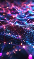 Networking nodes pulsating with opportunity A futuristic visualization