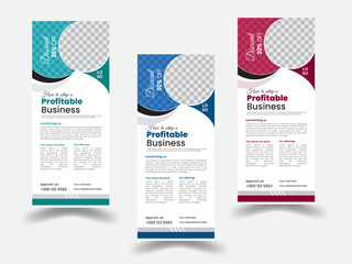 Modern Roll up banner design template