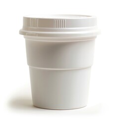 Minimalist Medicine Cup on White Background for Healthcare Concepts