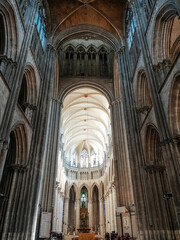Fototapeta premium Interior of Cathédrale Notre-Dame de Rouen (Rouen Cathedral)