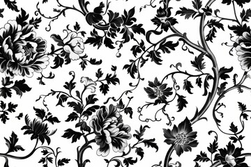 A seamless repeating pattern in black and white