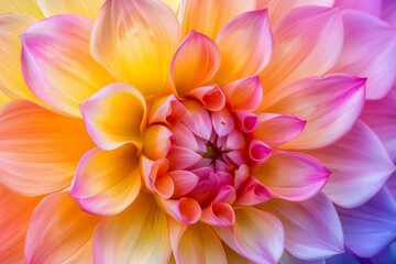 Fototapeta premium Closeup of colorful dahlia flower,