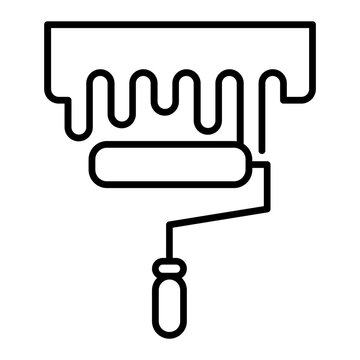 recommend clip art: Paint Roller icon. outline icon