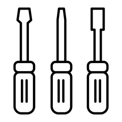 Screwdriver icon. outline icon
